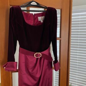 Vintage burgundy velvet